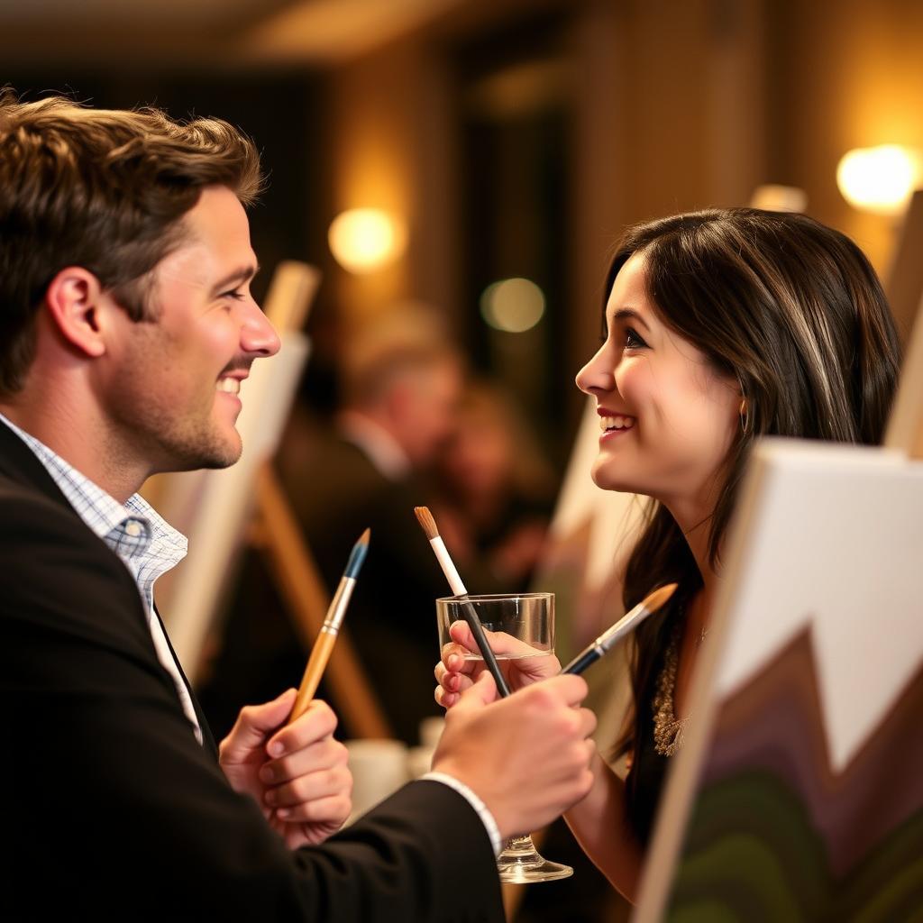 Colorado singles making genuine connections at sip and paint speed dating event